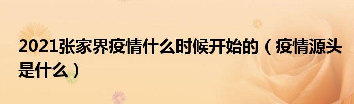 2021张家界疫情什么时候开始的（疫情源头是什么）