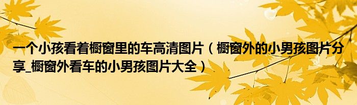 一个小孩看着橱窗里的车高清图片（橱窗外的小男孩图片分享_橱窗外看车的小男孩图片大全）