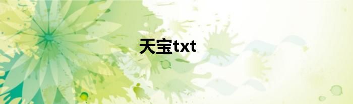 天宝txt