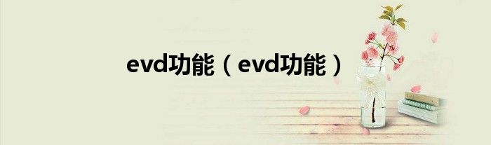 evd功能（evd功能）