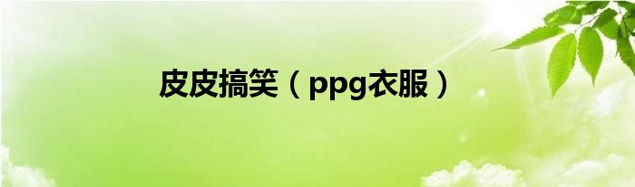 皮皮搞笑（ppg衣服）