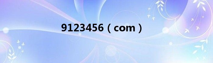 9123456（com）