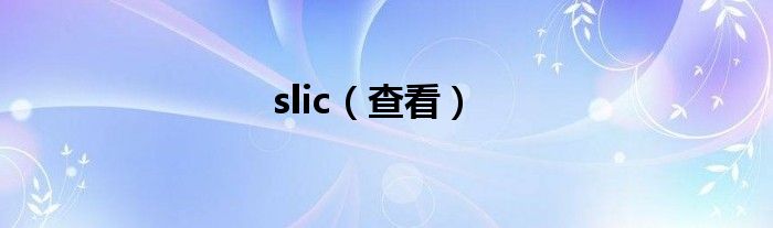 slic（查看）