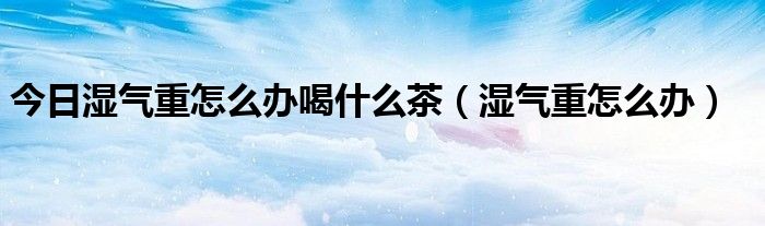 今日湿气重怎么办喝什么茶（湿气重怎么办）