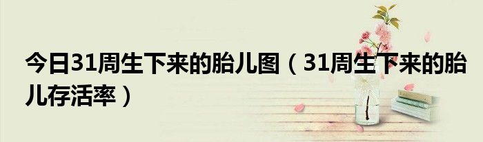 今日31周生下来的胎儿图（31周生下来的胎儿存活率）