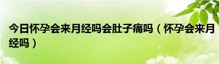 今日怀孕会来月经吗会肚子痛吗（怀孕会来月经吗）