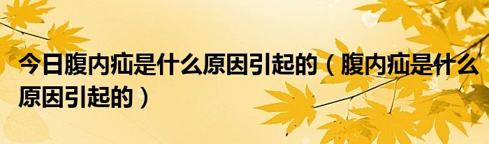 今日腹内疝是什么原因引起的（腹内疝是什么原因引起的）