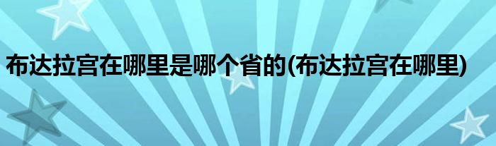 布达拉宫在哪里是哪个省的(布达拉宫在哪里)