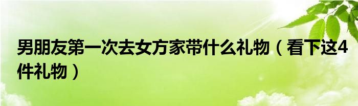 男朋友第一次去女方家带什么礼物（看下这4件礼物）