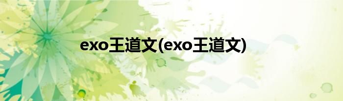 exo王道文(exo王道文)