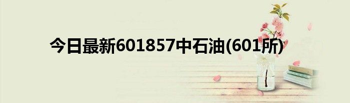 今日最新601857中石油(601所)