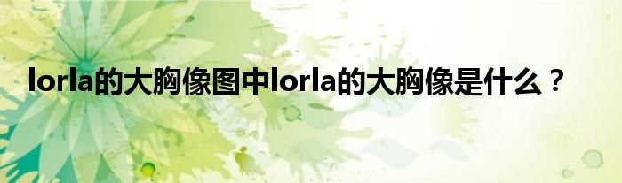 lorla的大胸像图中lorla的大胸像是什么？