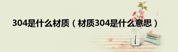 304是什么材质（材质304是什么意思）