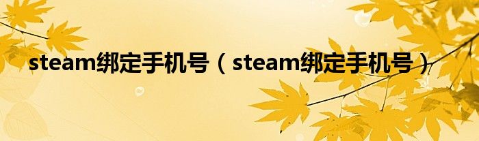 steam绑定手机号（steam绑定手机号）