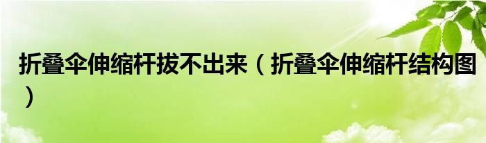 折叠伞伸缩杆拔不出来（折叠伞伸缩杆结构图）