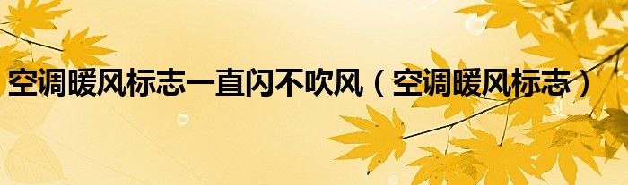 空调暖风标志一直闪不吹风（空调暖风标志）