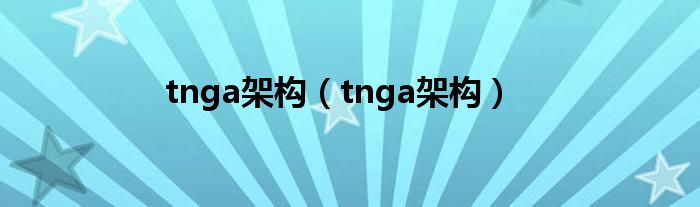 tnga架构（tnga架构）