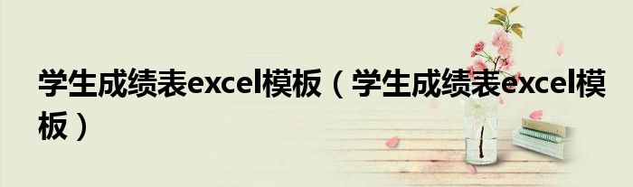 学生成绩表excel模板（学生成绩表excel模板）