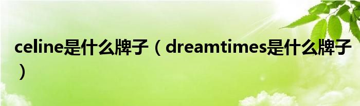 celine是什么牌子（dreamtimes是什么牌子）