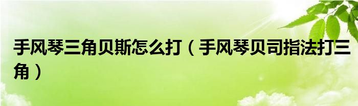 手风琴三角贝斯怎么打（手风琴贝司指法打三角）