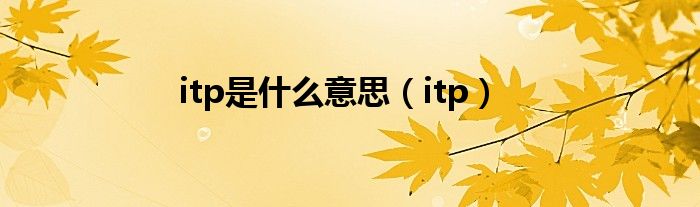 itp是什么意思（itp）