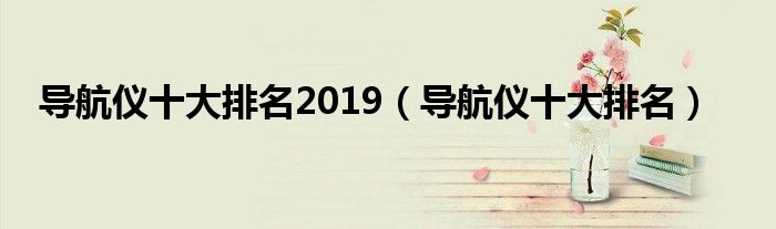 导航仪十大排名2019（导航仪十大排名）