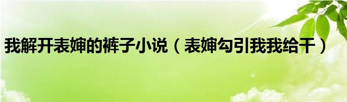 我解开表婶的裤子小说（表婶勾引我我给干）