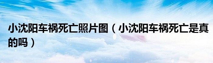 小沈阳车祸死亡照片图（小沈阳车祸死亡是真的吗）