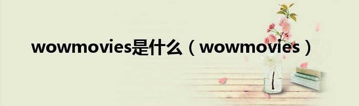 wowmovies是什么（wowmovies）