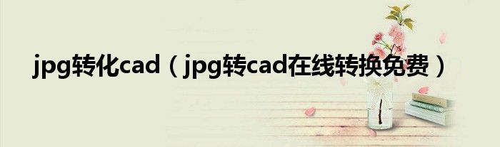 jpg转化cad（jpg转cad在线转换免费）