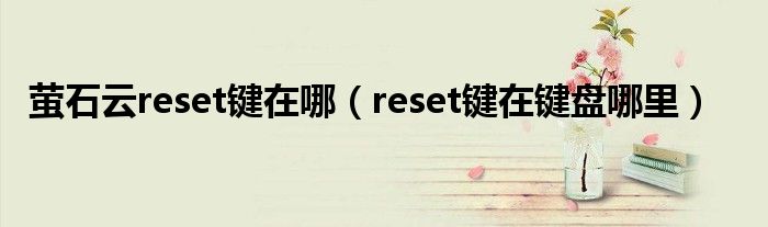 萤石云reset键在哪（reset键在键盘哪里）