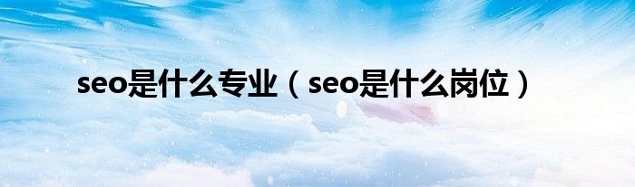 seo是什么专业（seo是什么岗位）