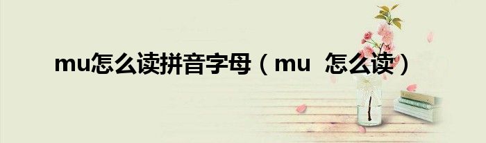 mu怎么读拼音字母（mu  怎么读）