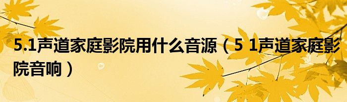 5.1声道家庭影院用什么音源（5 1声道家庭影院音响）