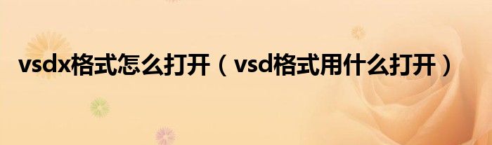 vsdx格式怎么打开（vsd格式用什么打开）