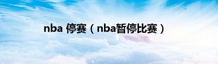 nba 停赛（nba暂停比赛）