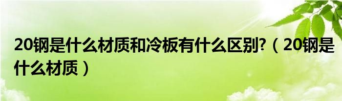 20钢是什么材质和冷板有什么区别?（20钢是什么材质）