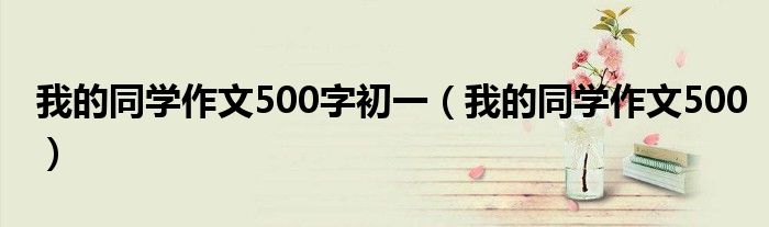 我的同学作文500字初一（我的同学作文500）