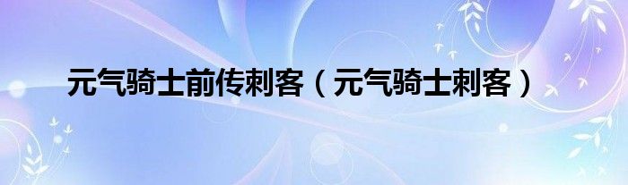 元气骑士前传刺客（元气骑士刺客）