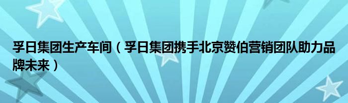 孚日集团生产车间（孚日集团携手北京赞伯营销团队助力品牌未来）