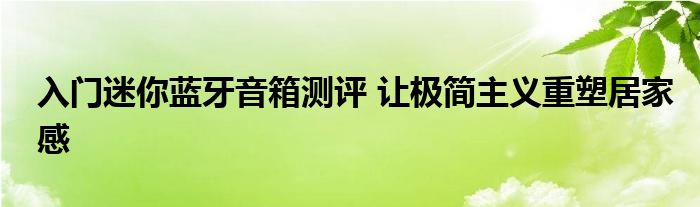 入门迷你蓝牙音箱测评 让极简主义重塑居家感