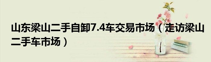 山东梁山二手自卸7.4车交易市场（走访梁山二手车市场）