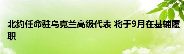 北约任命驻乌克兰高级代表 将于9月在基辅履职