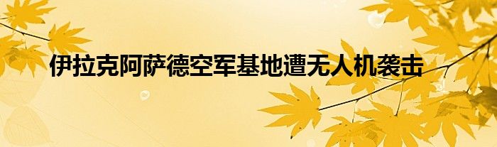 伊拉克阿萨德空军基地遭无人机袭击