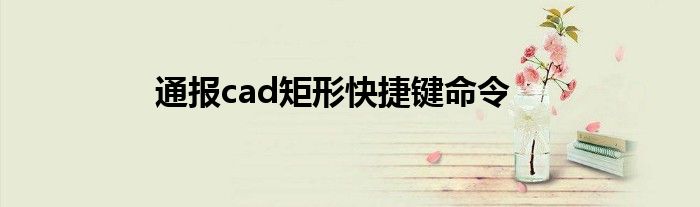 通报cad矩形快捷键命令