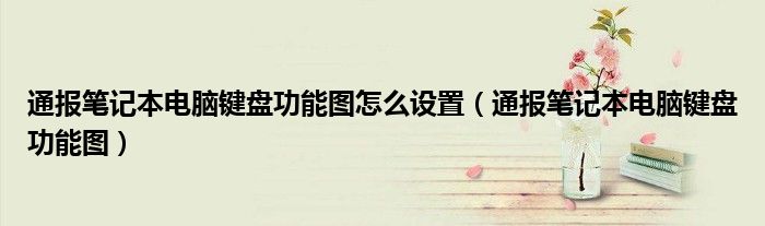 通报笔记本电脑键盘功能图怎么设置（通报笔记本电脑键盘功能图）