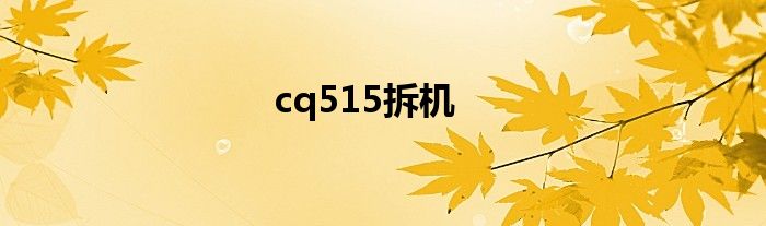 cq515拆机