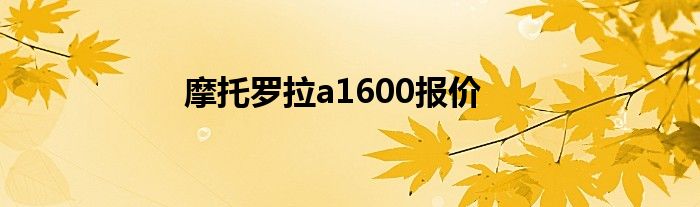 摩托罗拉a1600报价