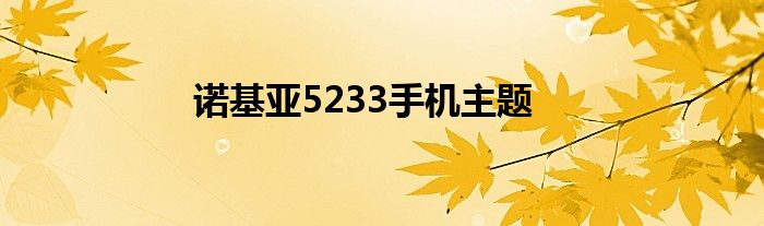 诺基亚5233手机主题