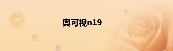 奥可视n19